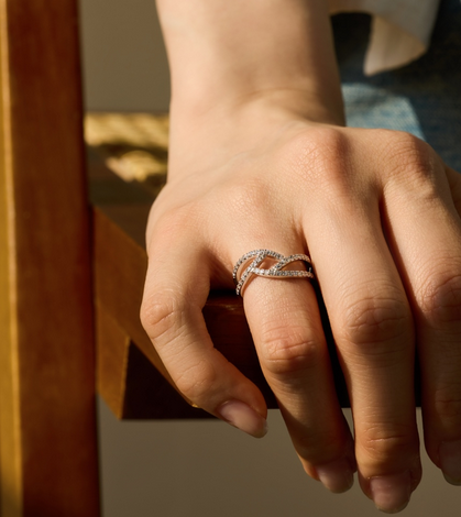 RINGS - Moonlight Geometric Interlock